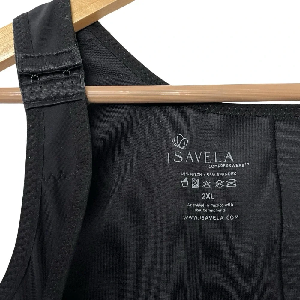 Isavela Post Surgical Compression Bodysuit Size 2XL Black‎ Shapewear Garment